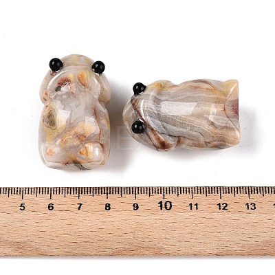 Natural Crazy Agate Monster Figurines DJEW-N003-01H-1