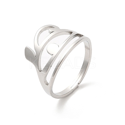 Non-Tarnish 304 Stainless Steel Finger Rings RJEW-L107-003P-1