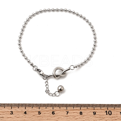 304 Stainless Steel Ball Chain Bracelets for Women LS-BJEW-D407-04P-1