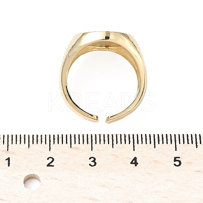 Brass Micro Pave Cubic Zirconia Adjustable Cuff Rings RJEW-C131-05G-1
