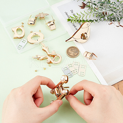 6 Style Zinc Alloy Twist Bag Lock Purse Catch Clasps FIND-PH0007-30-1