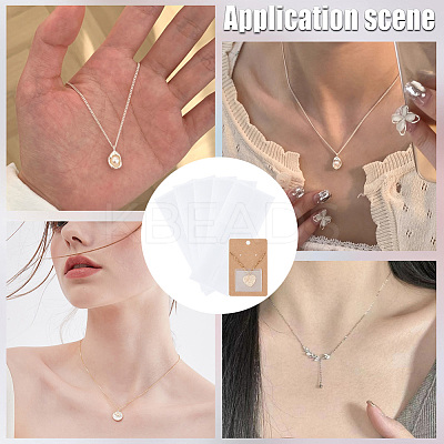 50Pcs PE Necklace Chain Adhesive Pouches FIND-BBC0001-74-1