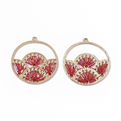 Polyester Thread Woven Pendants FIND-N004-002C-1