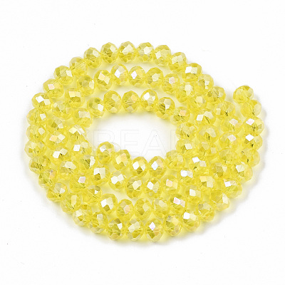Electroplate Glass Beads Strands EGLA-A034-T4mm-B21-1