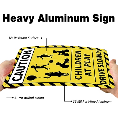 UV Protected & Waterproof Aluminum Warning Signs AJEW-WH0111-D-10-1