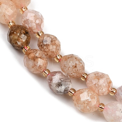 Natural Cherry Blossom Agate Beads Strands G-N342-149I-18-1