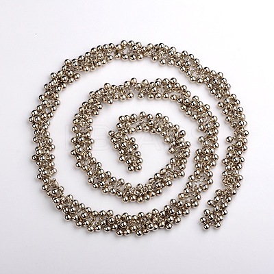 CCB Plastic Round Ball Charms Jewelry Chain for Bracelets Necklaces Making AJEW-JB00042-1