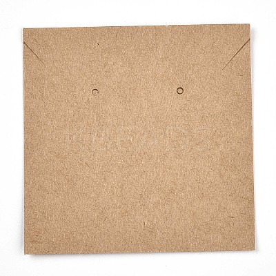 Kraft Paper Jewelry Necklace & Earrings Display Cards CDIS-T004-08-1