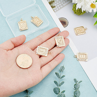 6Pcs 6 Style Brass Pendants KK-AR0003-66-1