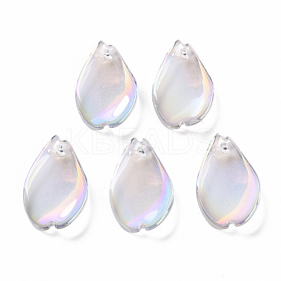 Transparent Spray Painted Glass Pendants LS-GLAA-S190-014B-01-1