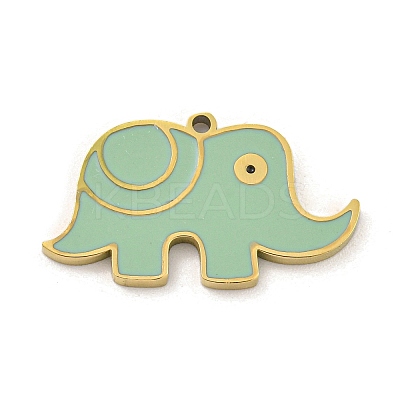 316 Surgical Stainless Steel Enamel Charms STAS-M073-19A-01G-1