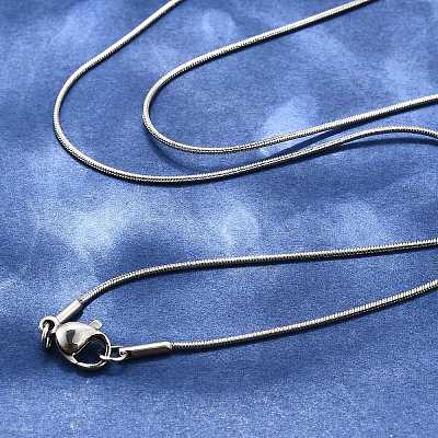 Tarnish Resistant 304 Stainless Steel Snake Chain Necklace Making LS-STAS-P045-11P-1