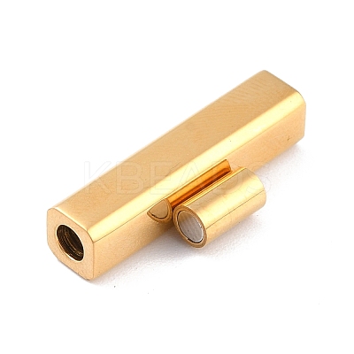 Ion Plating(IP) 304 Stainless Steel Magnetic Clasps with Glue-in Ends STAS-F276-05G-1