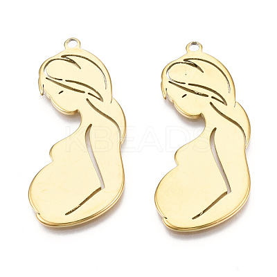 Ion Plating(IP) 201 Stainless Steel Pendants STAS-N098-069LG-1