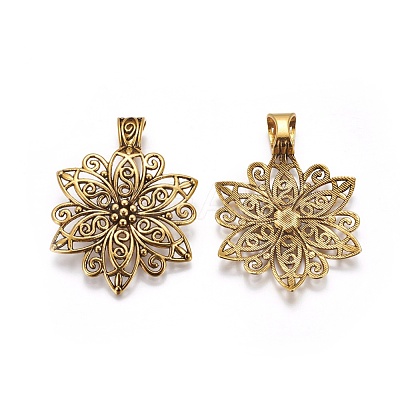 Tibetan Style Alloy Focal Pendants X-GLF9727Y-1