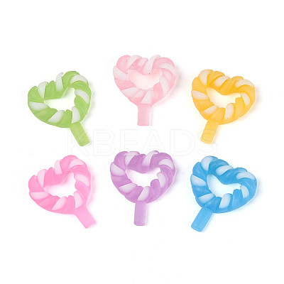Luminous & Frosted Transparent Resin Cabochons RESI-T026-09M-1