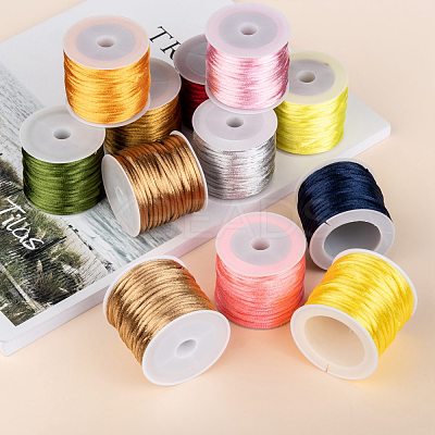 Nylon Satin Rattail Cords NWIR-L006-2mm-M-1