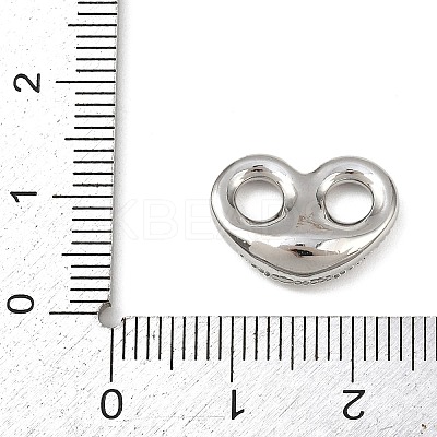 Brass Micro Pave Clear Cubic Zirconia Links Connector Charms KK-K413-06P-1