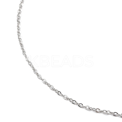 Non-Tarnish 304 Stainless Steel Cable Chain Necklace for Men Women NJEW-M200-14P-1