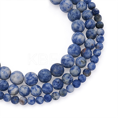 3 Strands 3 Style Natural Blue Spot Jasper Beads Strands G-YS0001-03-1