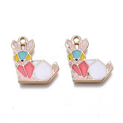 Rack Plating Alloy Enamel Pendants ENAM-S122-97-1