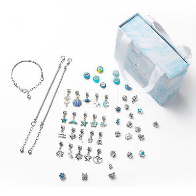 DIY Alloy European Bracelets Making Kits DIY-I108-01B-1