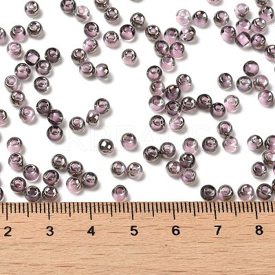 Transparent Inside Colours Glass Seed Beads SEED-H002-A-C209-1