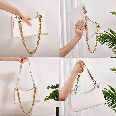 4Pcs 2 Styles Aluminum Chain Bag Strap AJEW-SZ0001-69-1