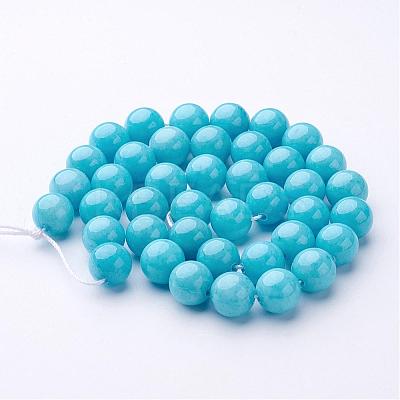 Natural Mashan Jade Round Beads Strands G-D263-10mm-M-1
