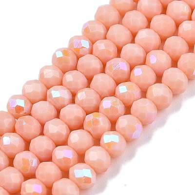 Electroplate Opaque Solid Color Glass Beads Strands LS-EGLA-A044-P3mm-L33-1