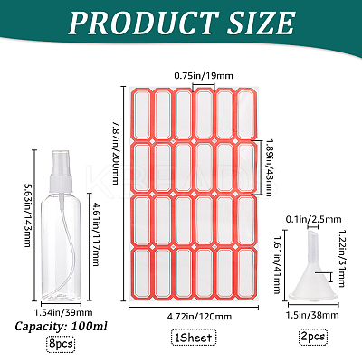 Empty Portable Plastic Spray Bottles AJEW-GF0009-72C-01-1