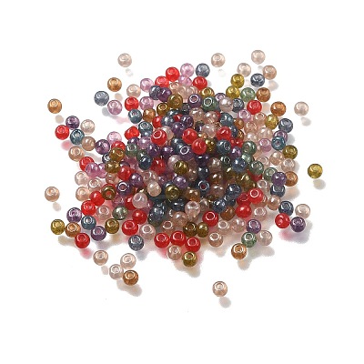 Baking Paint Imitation Jade Glass Seed Beads GLAA-P073-01A-1