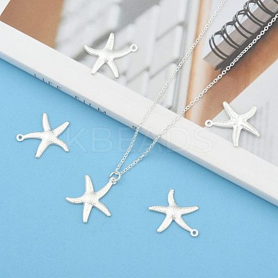 Starfish/Sea Stars Brass Pendants KK-L134-11S-1