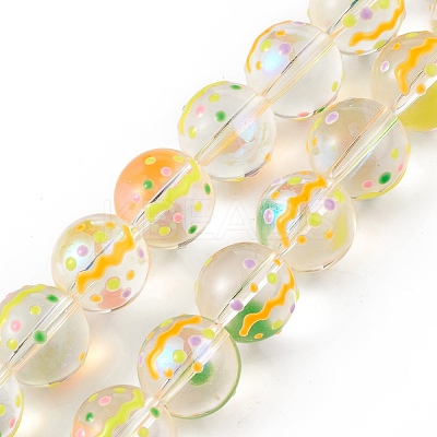 Transparent Glass Beads Strands LAMP-F029-01F-1