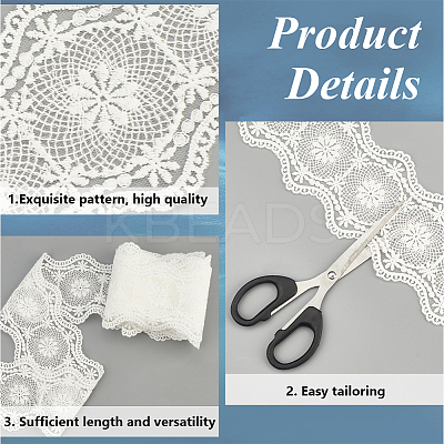 5 Yards Flat Cotton Lace Ribbon OCOR-GF0004-71A-02-1