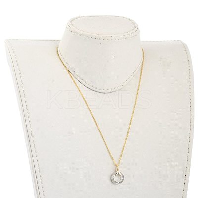 Glass Pendant Necklaces X-NJEW-JN03039-01-1