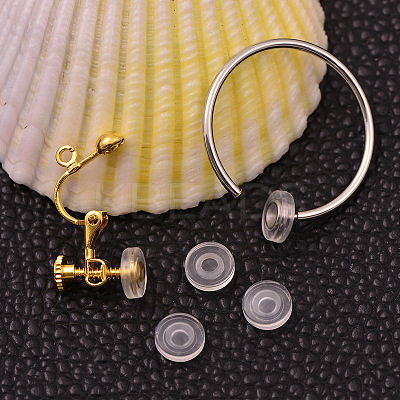 Comfort Silicone Pads for Screw Back Clip on Earrings X-KY-E008-02-1