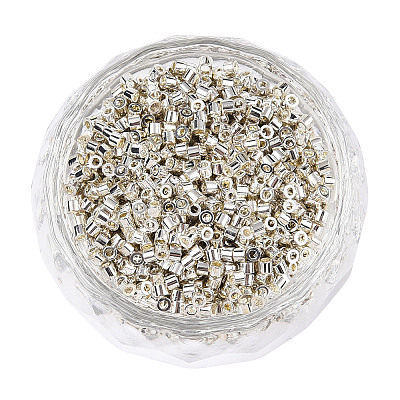 Electroplate Cylinder Seed Beads SEED-R041-08-1