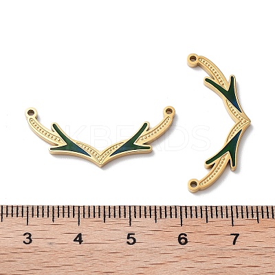 Ion Plating(IP) 304 Stainless Steel Enamel Pendants STAS-M340-03G-1