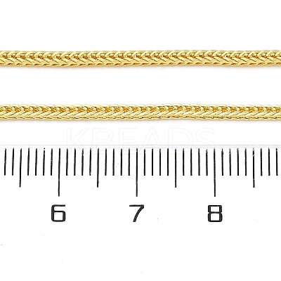 Brass Wheat Chains Necklace for Women NJEW-P265-26G-1