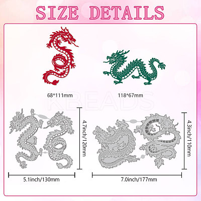 Carbon Steel Cutting Dies Stencils DIY-WH0309-1876-1