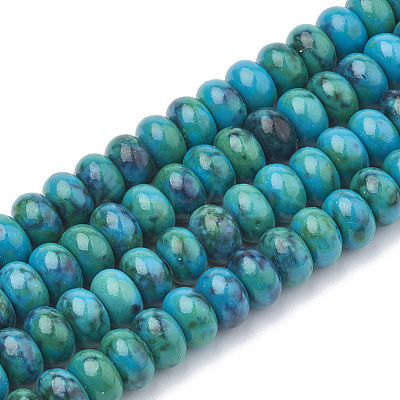 Natural Ocean white Jade Beads Strands X-G-R169-8x5mm-18-1