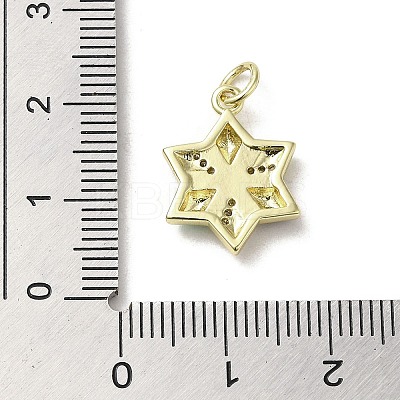 Brass Micro Pave Cubic Zirconia Pendants KK-E092-17G-03-1