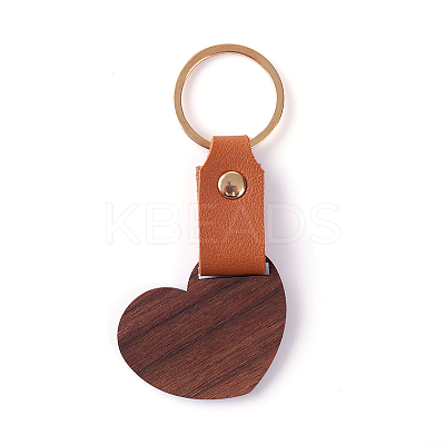 Wooden & Imitation Leather Pendant Keychain LS-PW23041899362-1