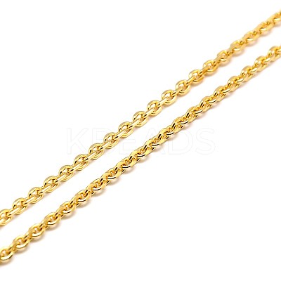 Fashionable 304 Stainless Steel Cable Chain Necklace Making LS-STAS-A028-N081G-1
