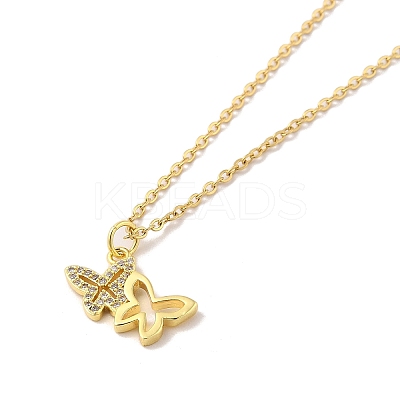 304 Stainless Steel Pendant Necklaces NJEW-U002-25G-02-1