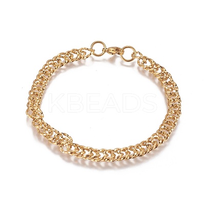 Ion Plating(IP) 304 Stainless Steel Chain Bracelets BJEW-I274-12G-1