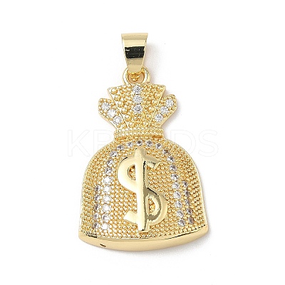 Micro Pave Clear Cubic Zirconia Pendants KK-L253-13G-1