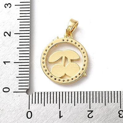 Brass Micro Pave Cubic Zirconia Pendants LS-KK-P320-09B-G-1