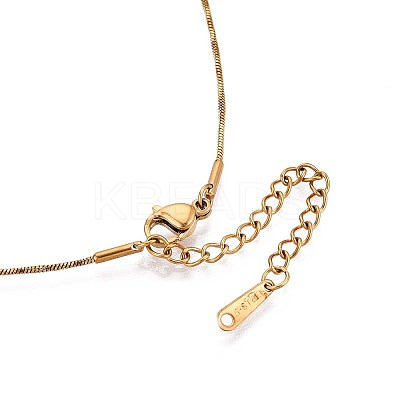 1MM 304 Stainless Steel Snake Chain Necklaces NJEW-N058-05G-1